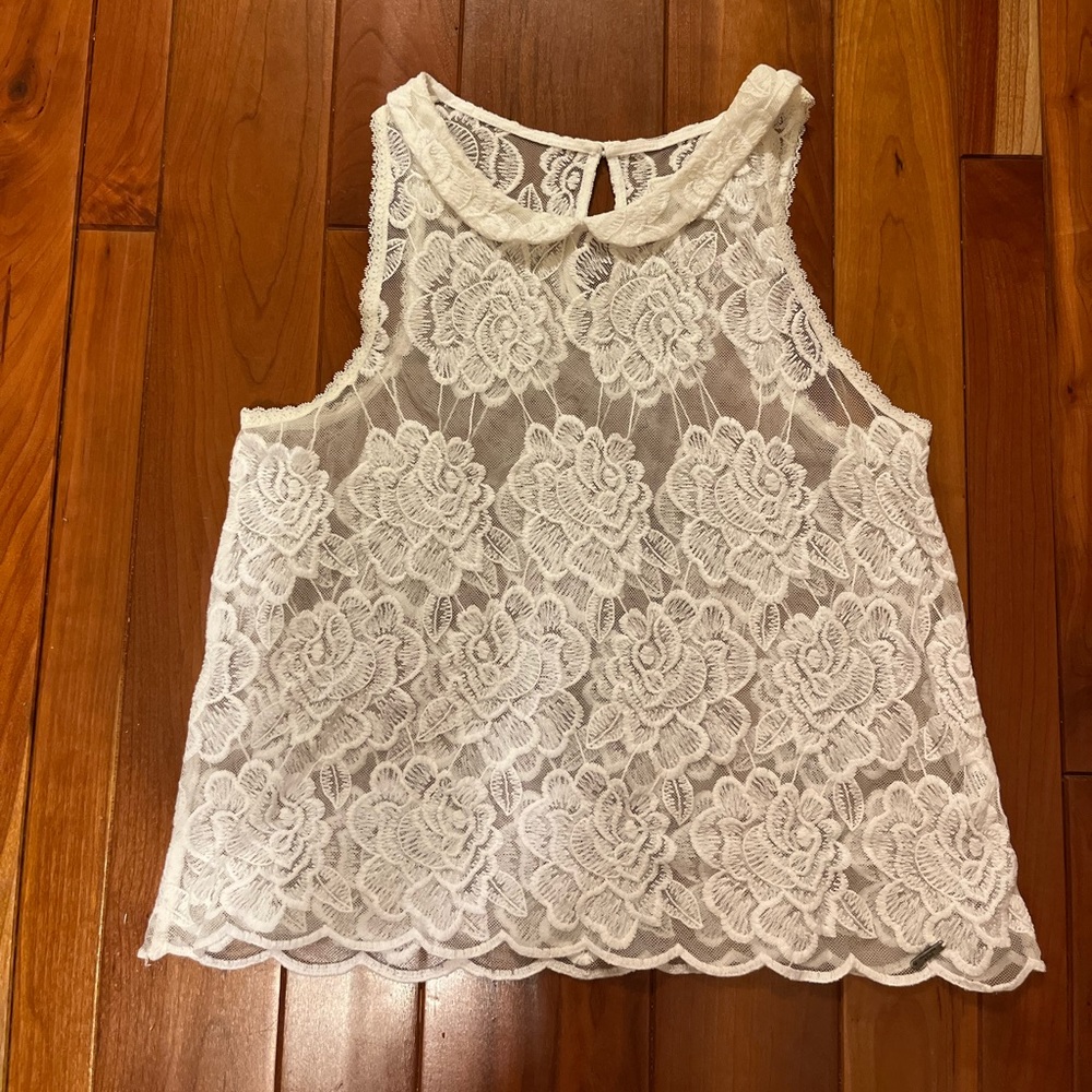 A&F Lace tank with collar